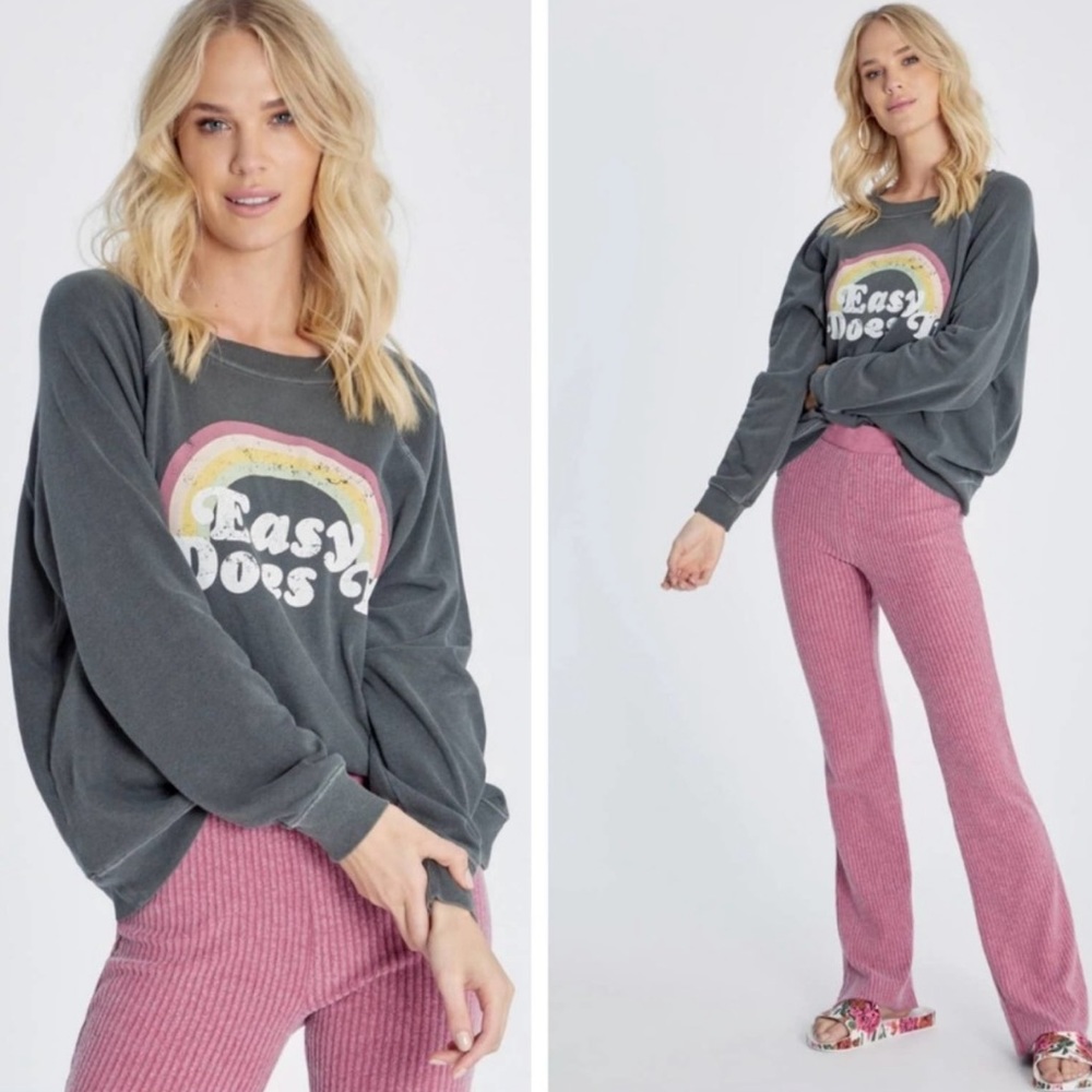 Wildfox Easy Does It Statement Pullover Sweatshirt - image 1